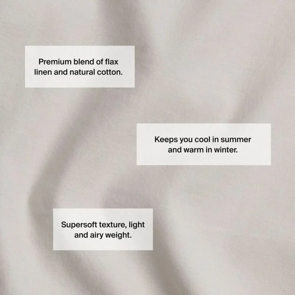 Parachute - Full/Queen Relaxed Linen Duvet Cover & Sham Set Pa Parchment